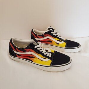 Vans Flames Old Skool Black Red Yellow M11 LN Sneakers